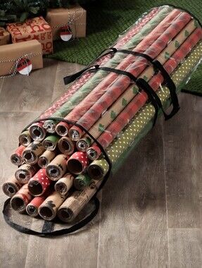 Zober Gift Wrapping Paper Storage Bag Fits 40" Rolls, Black